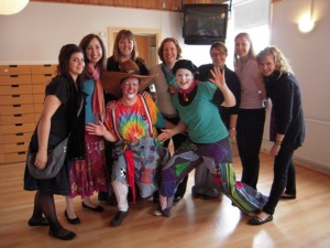 our church team, complete with clowns
