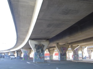 grafitti under an overpass